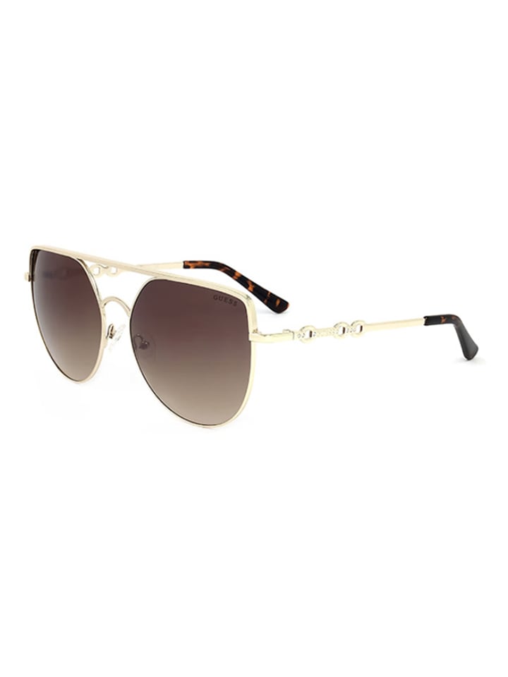 Guess Damen-Sonnenbrille in Braun/ Gold günstig kaufen 61