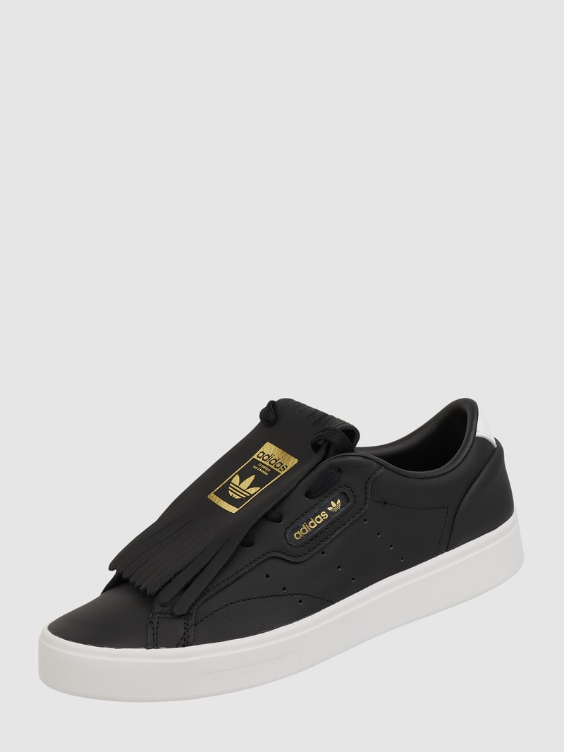 Sneaker aus Leder Modell 'Sleek' in schwarz