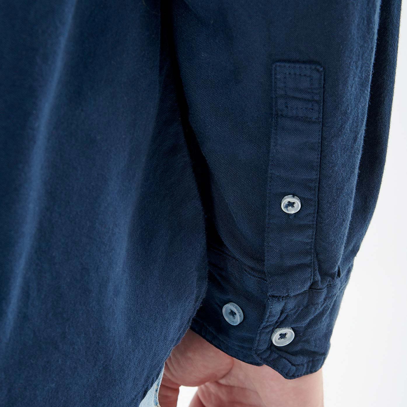 TOMEK  Chemise bleu marine homme 100% coton bio