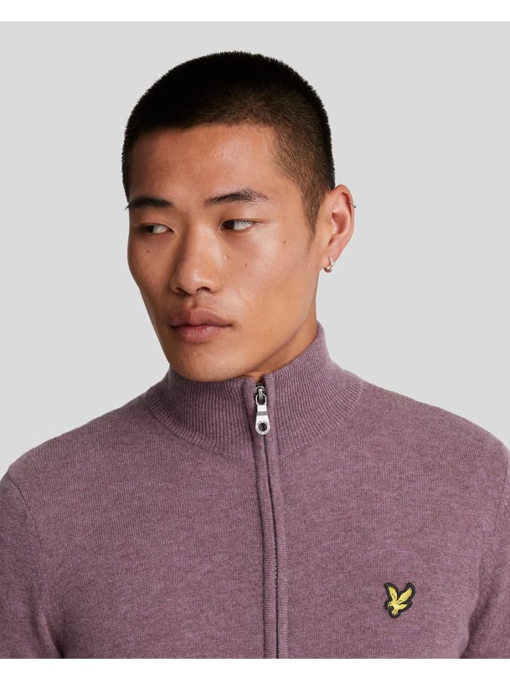 Lyle & Scott Cardigan in Meliertes Helllila günstig kaufen