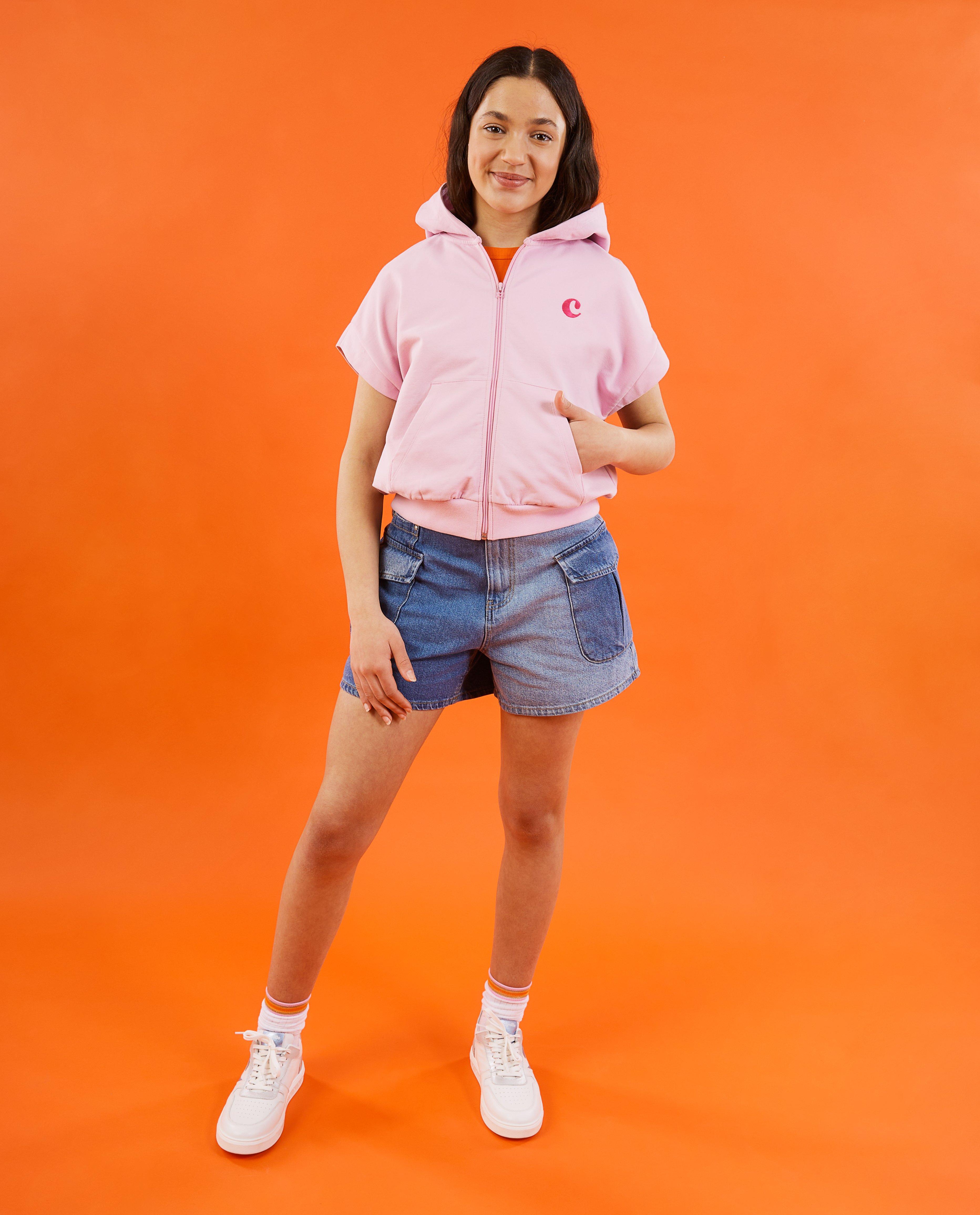 CAMILLE Hímzett feliratú pulóver, XS-XL világos rózsaszín