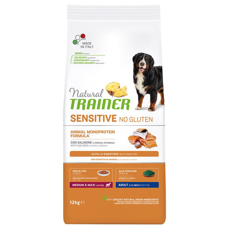 Natural Trainer Sensitive No Gluten Adult Medium/Maxi mit Lachs