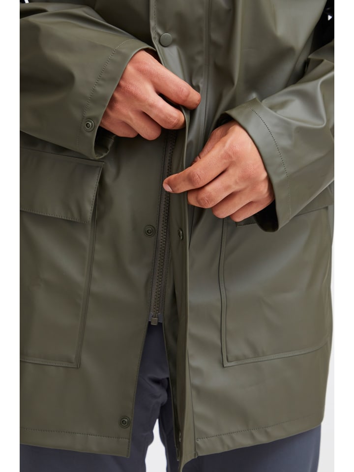 North Bend Regenjacke NBTorsten 191562MMM Sportliche Regenjacke mit Kapuze in Grün günstig kaufen