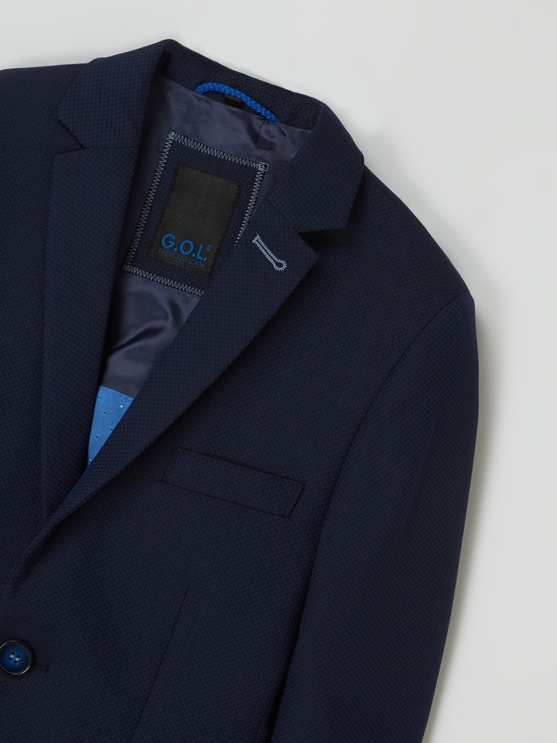 Super Slim Fit 2-Knopf-Sakko mit Stretch-Anteil in marineblau