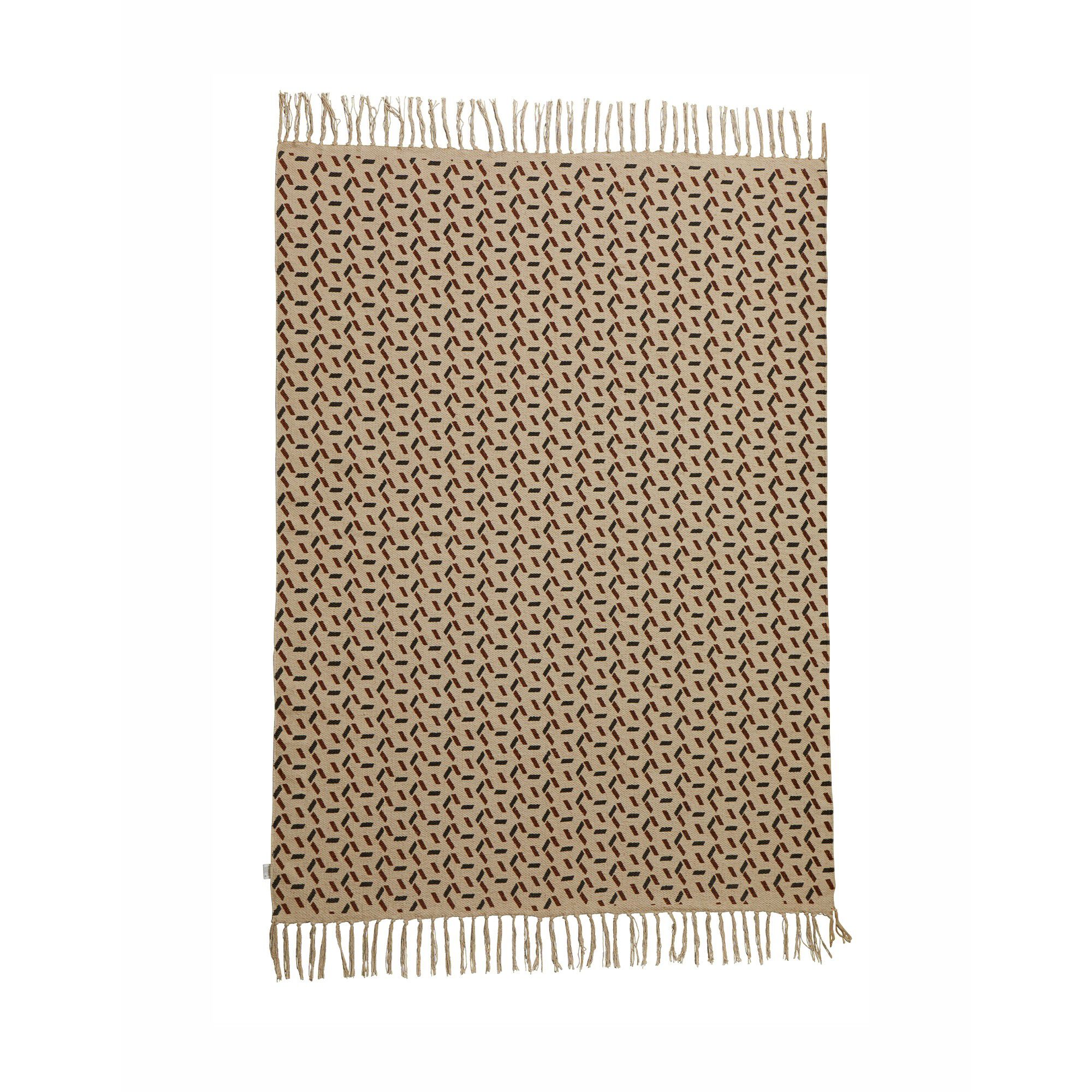 Tapis tissé grand format imprimé géométrique