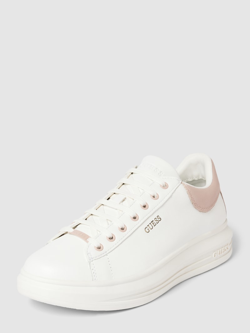 Sneaker mit Label-Print Modell 'VIBO' in weiß
