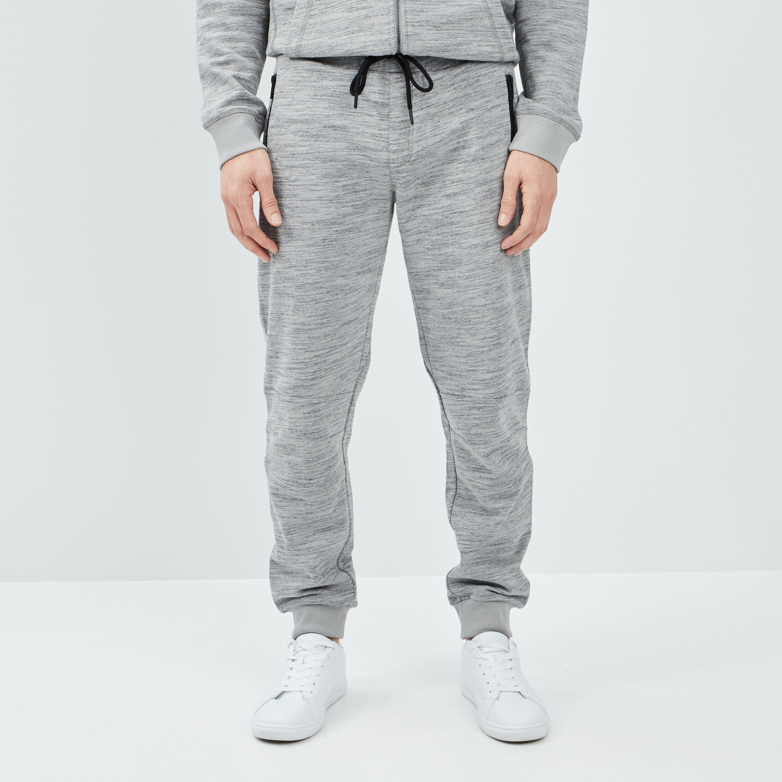 Pantalon jogging taille élastiquée gris homme | La Halle