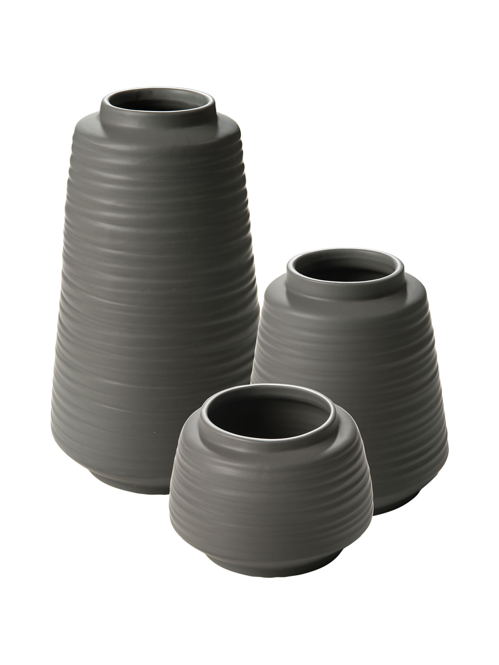 Beijing Deko-Vase, Grau