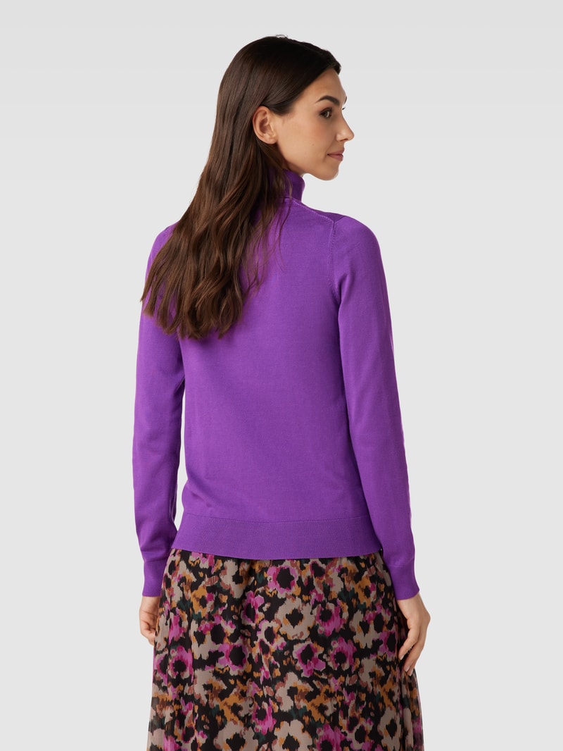 Strickpullover mit Turtleneck in purple