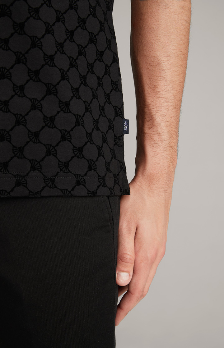 Cornflower Poloshirt Pancrazio in Schwarz