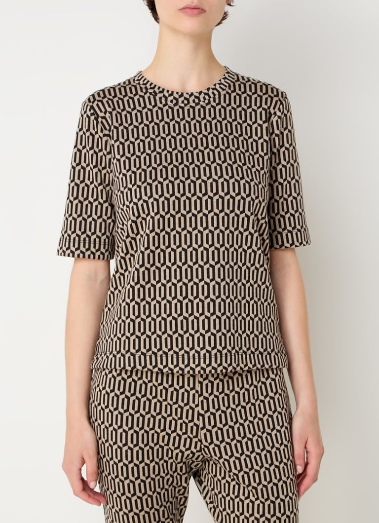 Expresso Jersey top with graphic print