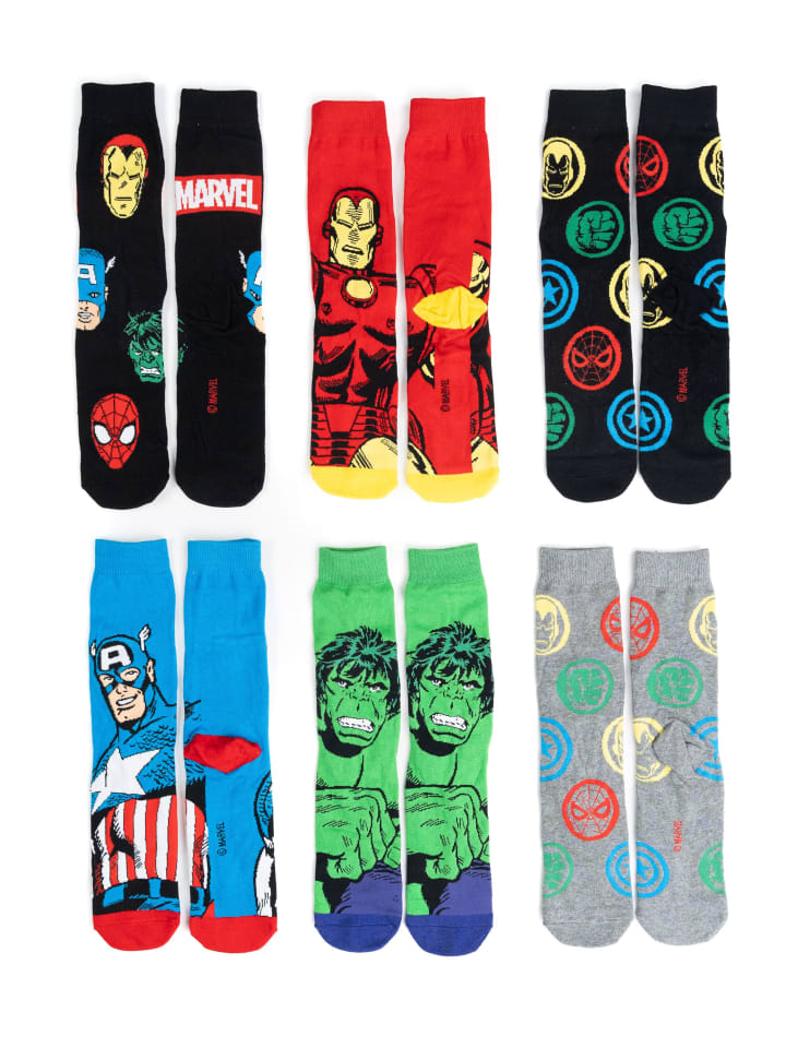 Marvel Marvel Socken Adventskalender mit 12 Paar Socken kurz und lang in Mehrfarbig günstig kaufen 40-45