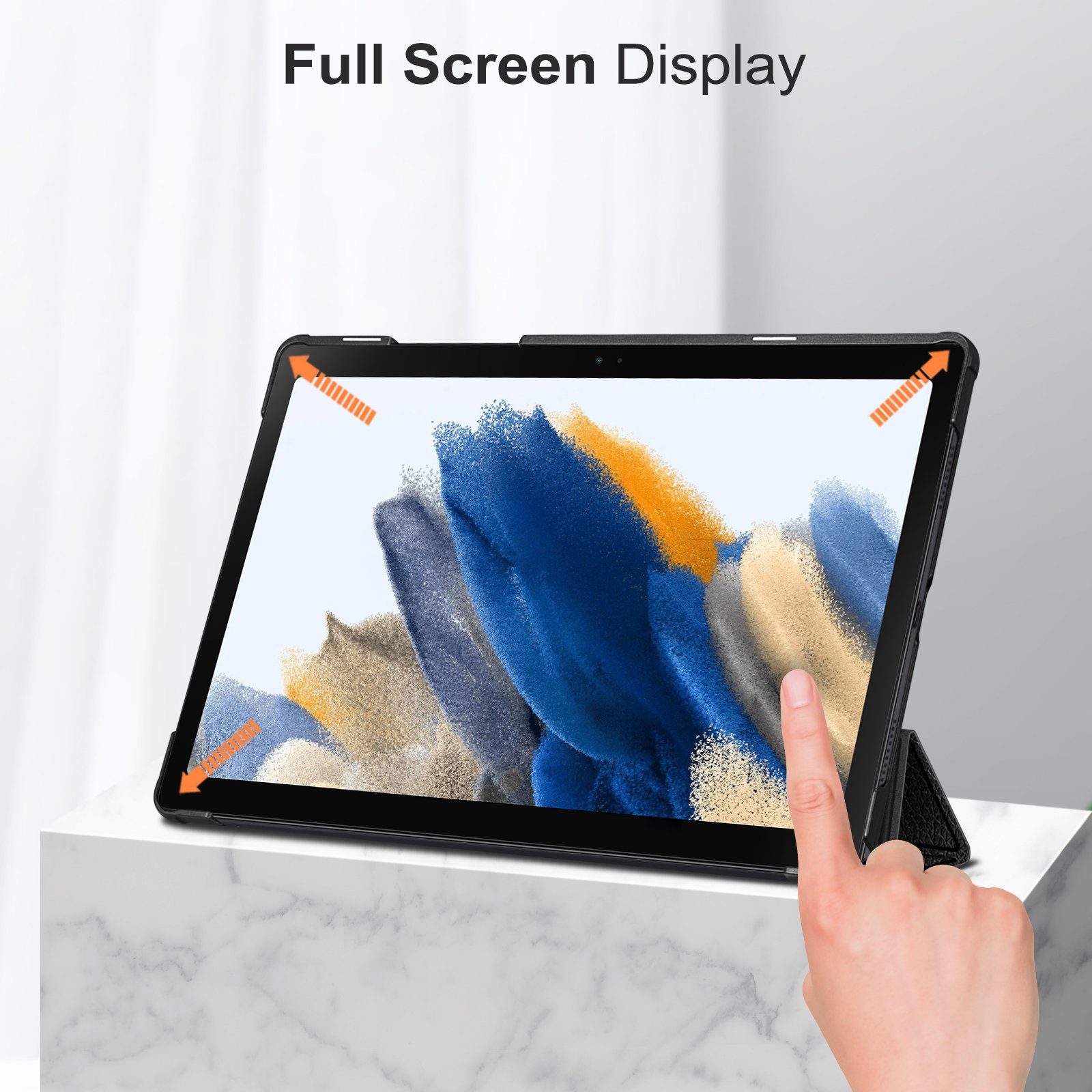 Fintie Tablet-Hülle Hülle für Samsung Galaxy Tab A8 10.5 2021 - Ultra Schlank Kunstleder Schutzhülle Cover mit Auto Schlaf/Wach Funktion für Tab A8 10.5 Zoll SM-X200/X205/X207 Tablet