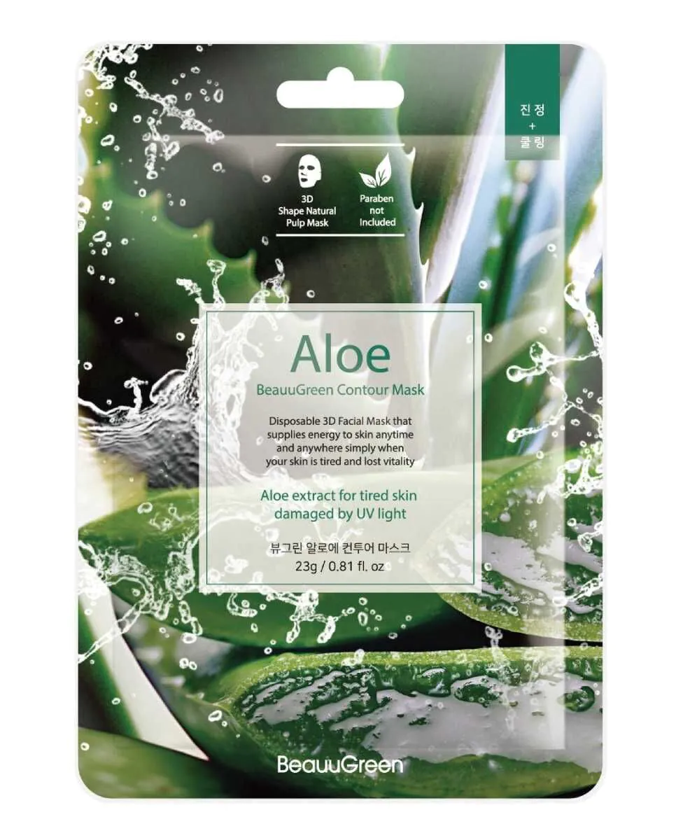 Beauugreen Contour маска за лице са алое вером