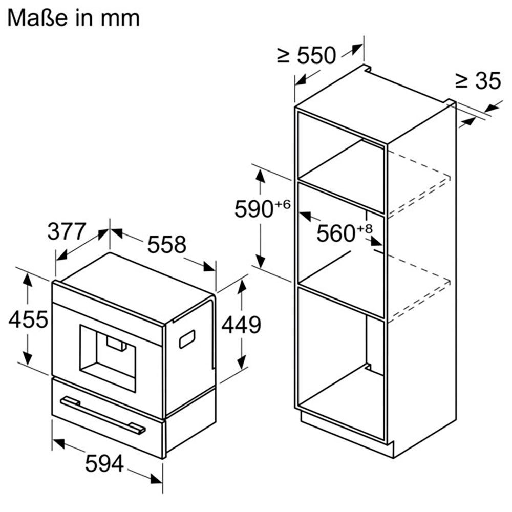BOSCH Einbau-Kaffeevollautomat CTL7181B0