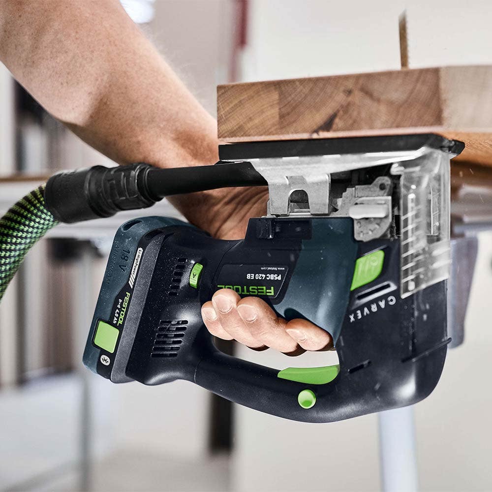Serra tico-tico FESTOOL 18V PSBC 420 CARVEX com cabo em D, para couro 576530