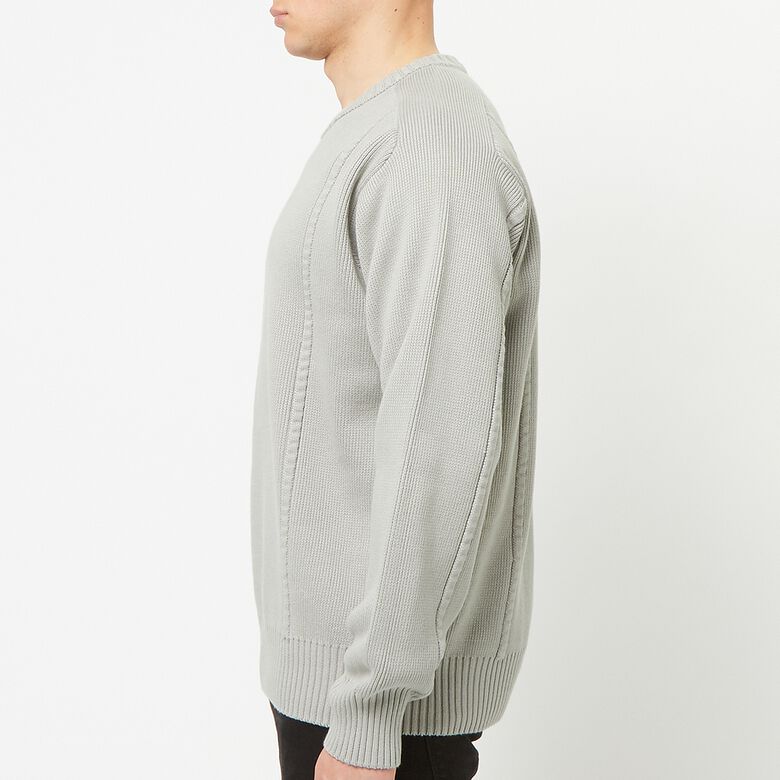 GR10K Embossed Crew Neck Knit pale grey