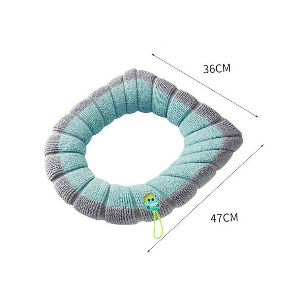 WC-Deckelbezug Toilettensitzbezug mit Tragegriff, verdickt, um Sie warm zu halten Deliana.home, Höhe 20 mm, Wärmendes Material, Winterliche Wärme für Ihr Zuhause, Polyester-Faser, 1, Geeignet für die meisten Toiletten, geeignet für alle Jahreszeiten