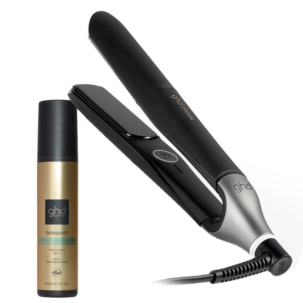 ghd chronos schwarz & bodyguard feines Haar Hitzeschutz Pflegeduo