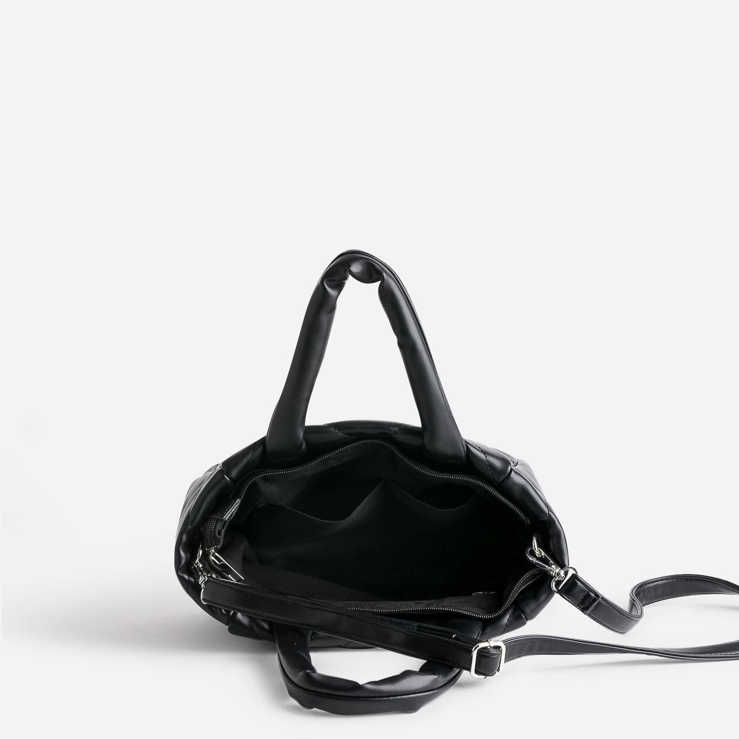 Sac à main TEXTO noir matelassé