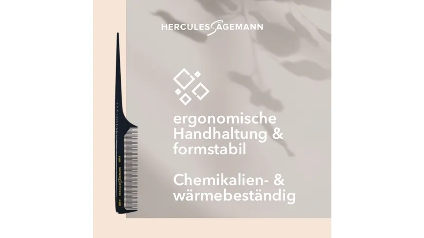 HERCULES Sägemann Toupierstielkamm Naturkautschuk