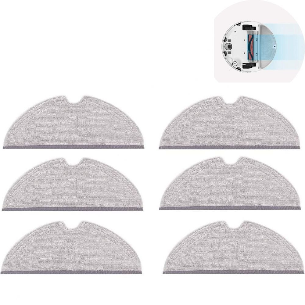 Zubehör-Set Wischtücher für Xiaomi Roborock S5 MAX, S6 Pure /E5 Staubsauger, Melteine, (6-tlg)