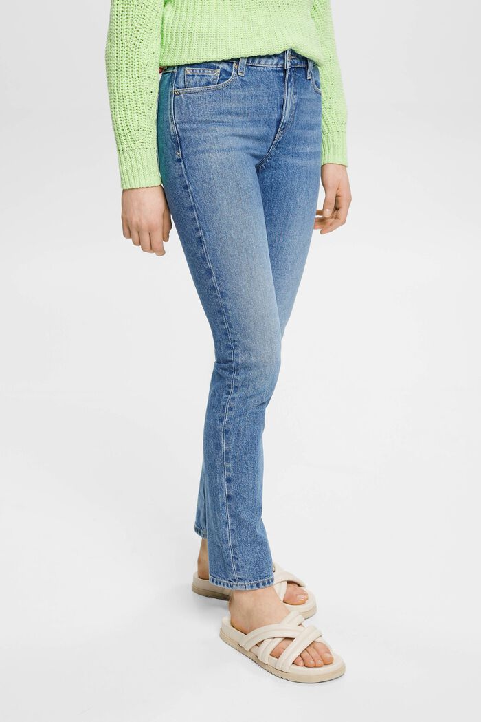 Jeans mit geradem Bein und mittlerer Bundhöhe