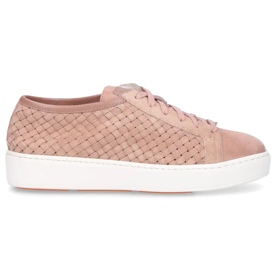 Santoni - Sneaker low 60666 Veloursleder Logo altrosa - pink