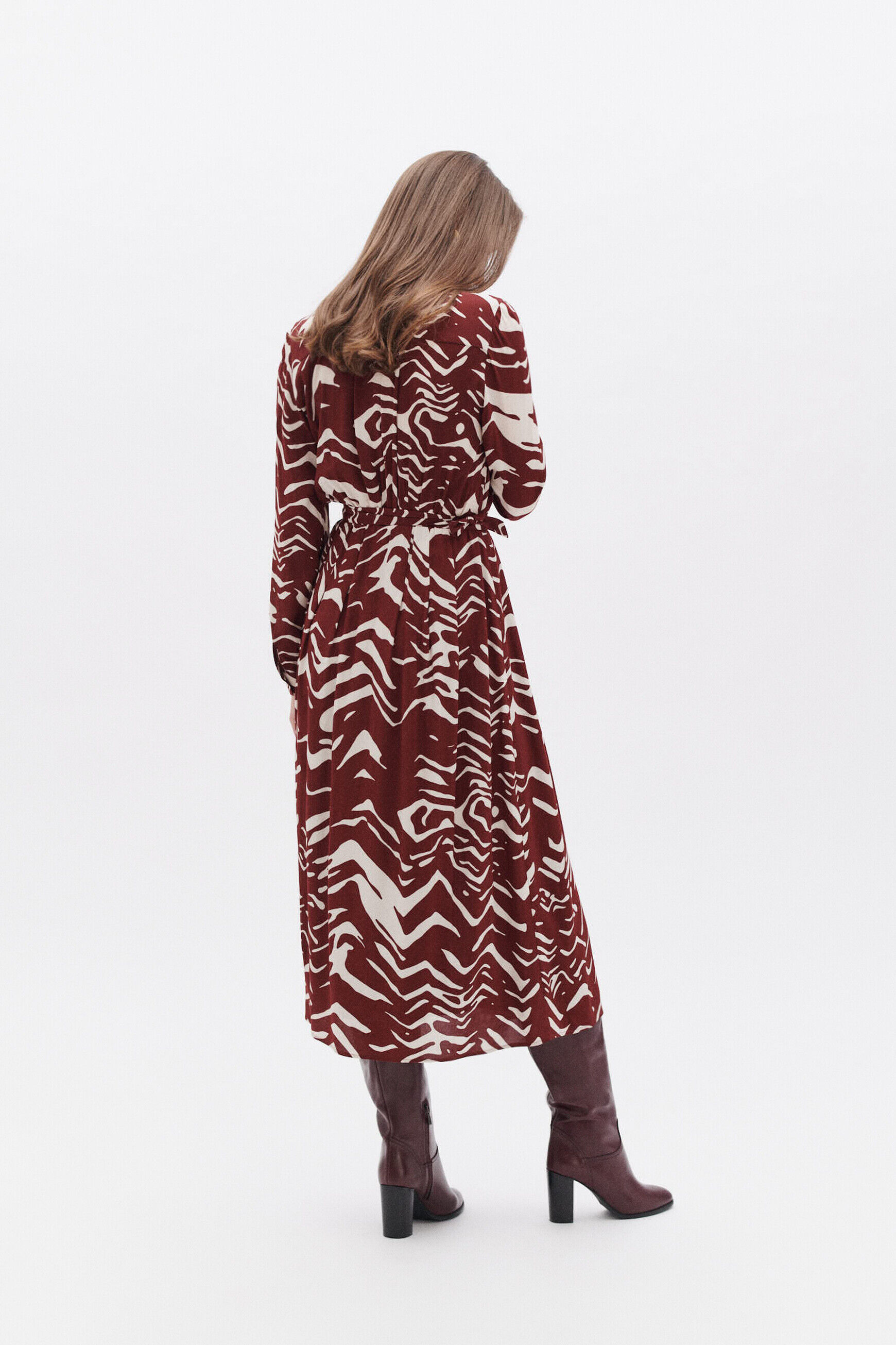 Robe rlilie bordeaux femme