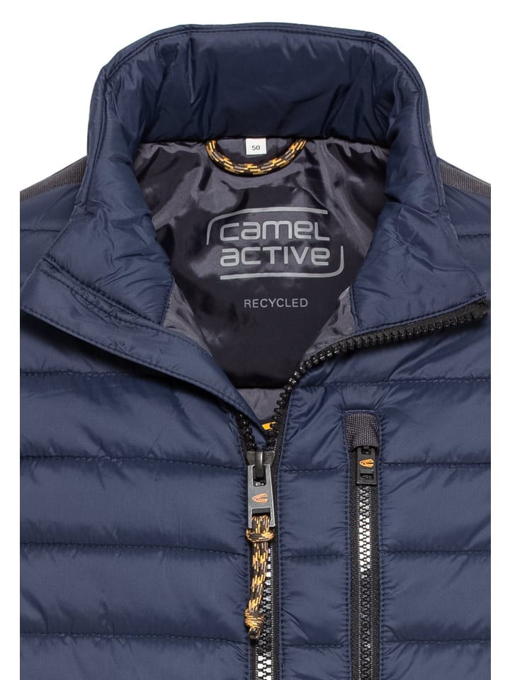 Camel Active Steppweste aus recyceltem Polyester in Dunkelblau günstig kaufen