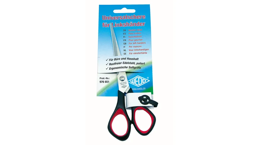 Universalschere für Linkshänder Edelstahl 16cm spitz