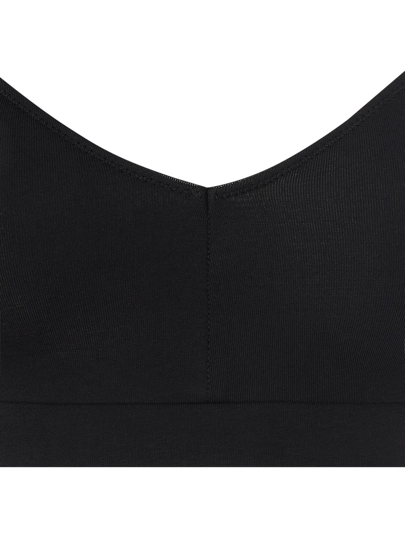 Bustier aus Baumwollmischung in schwarz