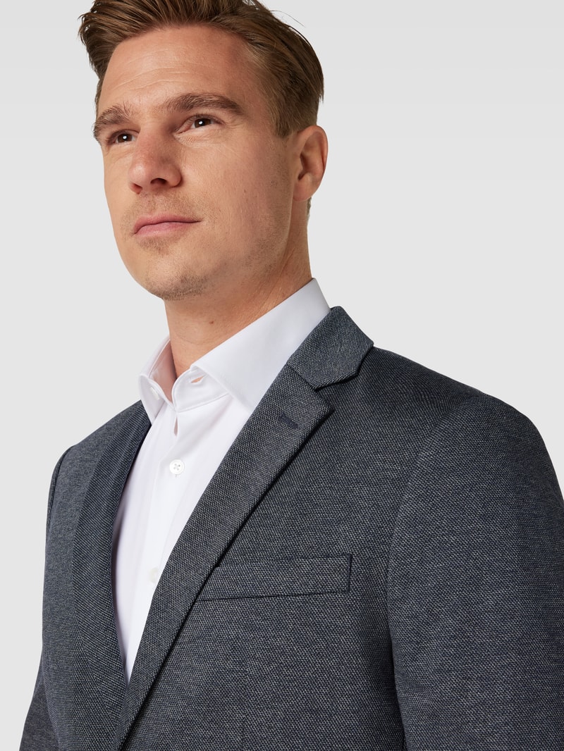 Slim Fit Sakko mit Brusttasche Modell 'AITOR' in dunkelblau
