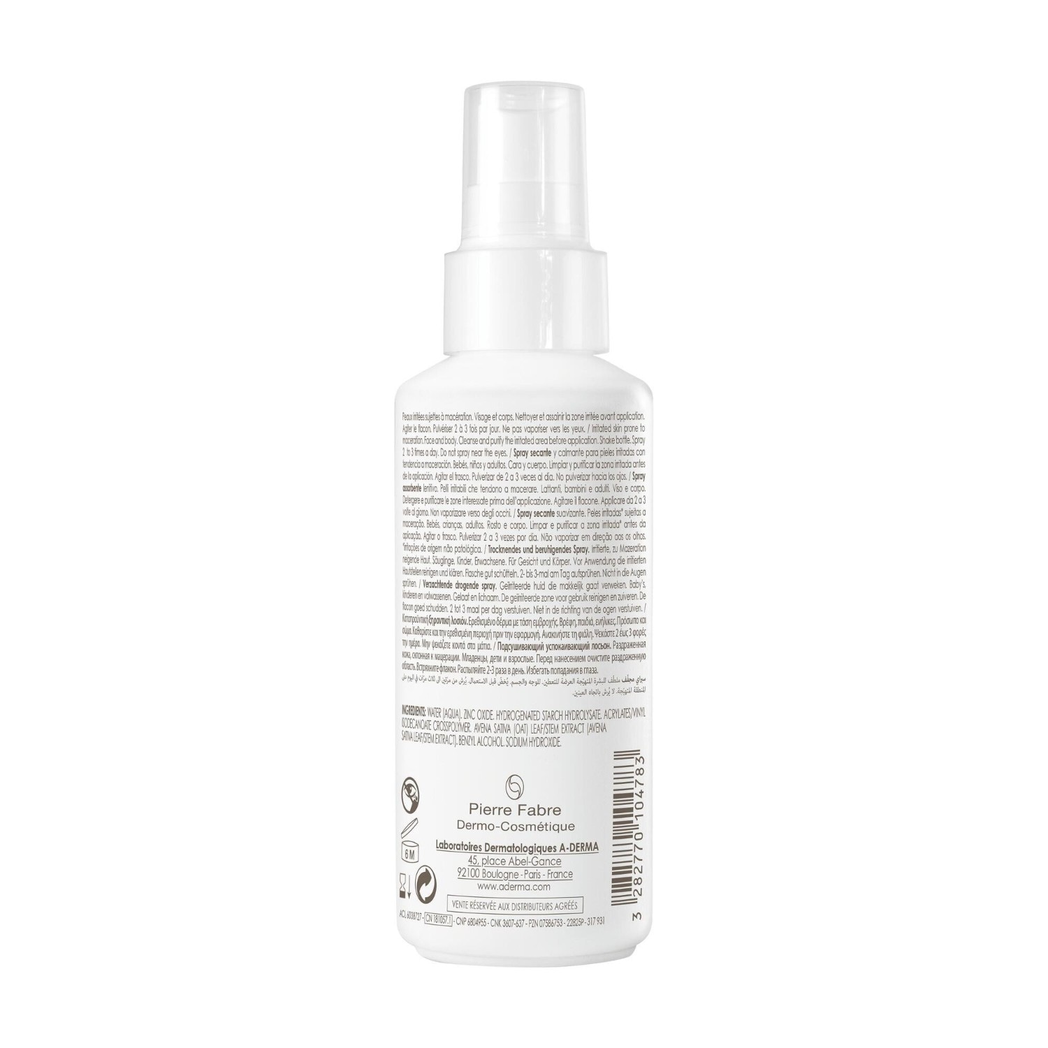 A-DERMA Beroligende Tørrende Spray