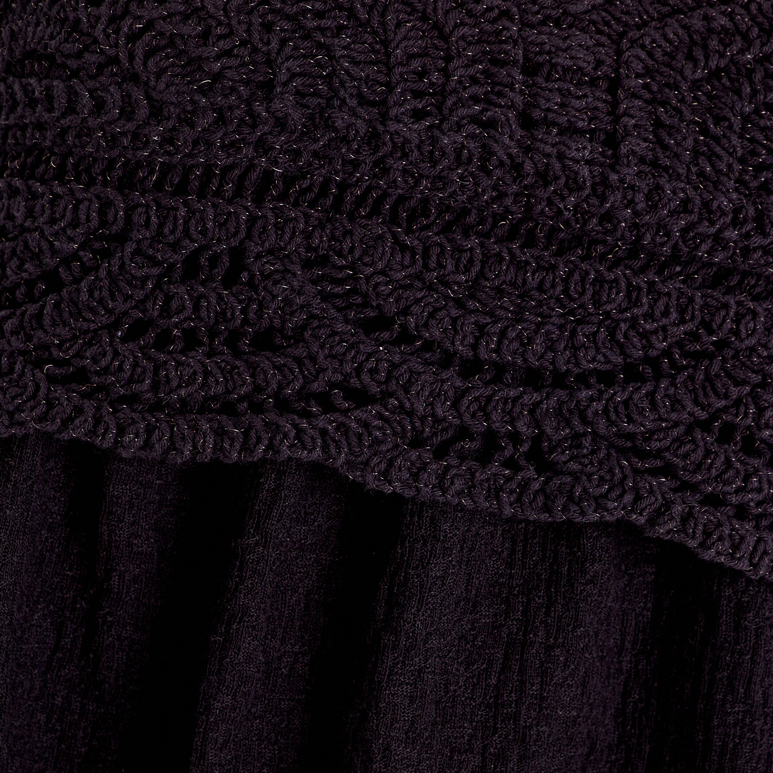 Débardeur col aspect crochet noir femme | Cache Cache