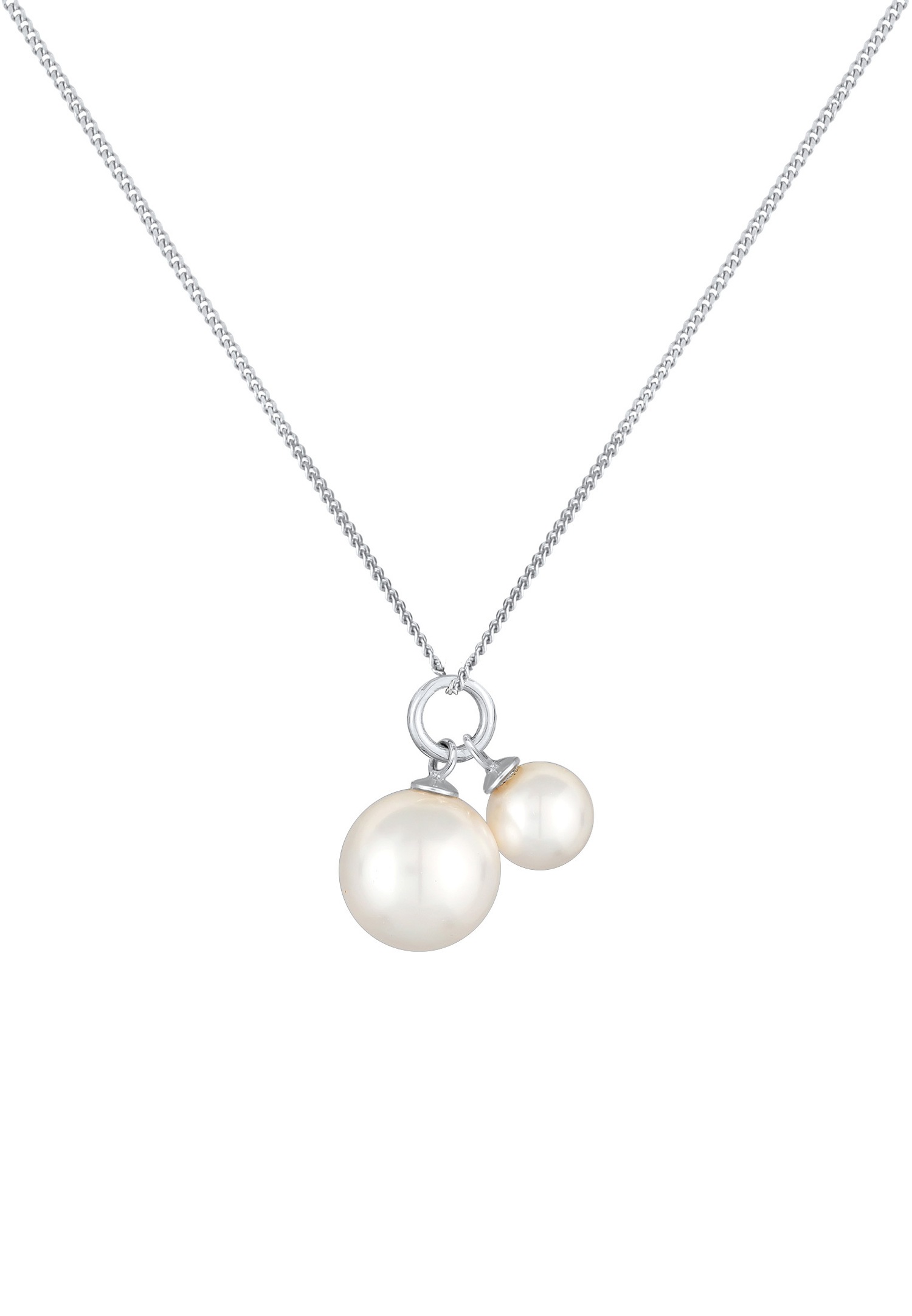 Nenalina Women's Classic Duo Pearl Pendant in 925 Sterling Silver