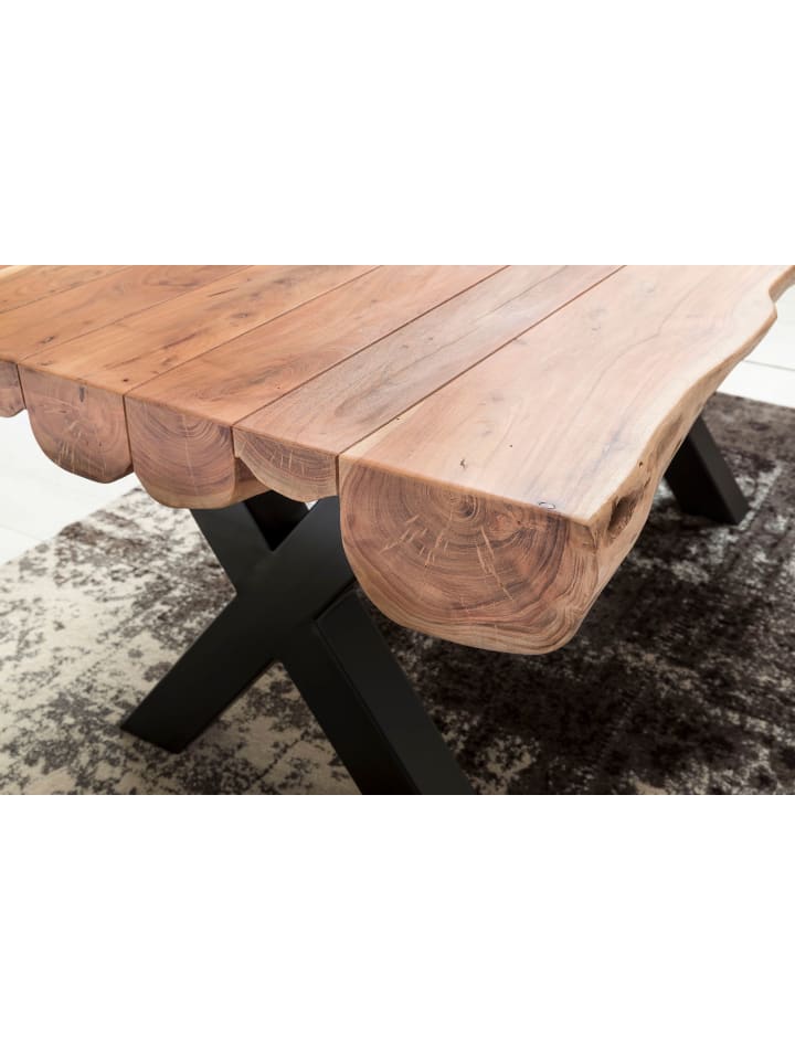 KADIMA DESIGN Esszimmertisch 200 x 100 x 77 cm Landhaus-Stil Voll-Holz, günstig kaufen onesize