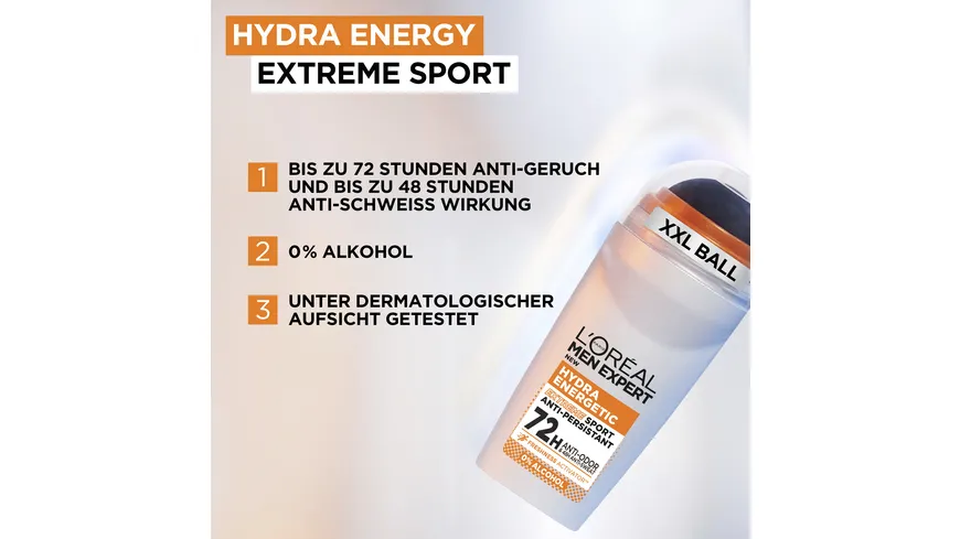L'Oréal Paris Men Expert Hydra Energy Extreme Sport Anti-Transpirant 50 ml