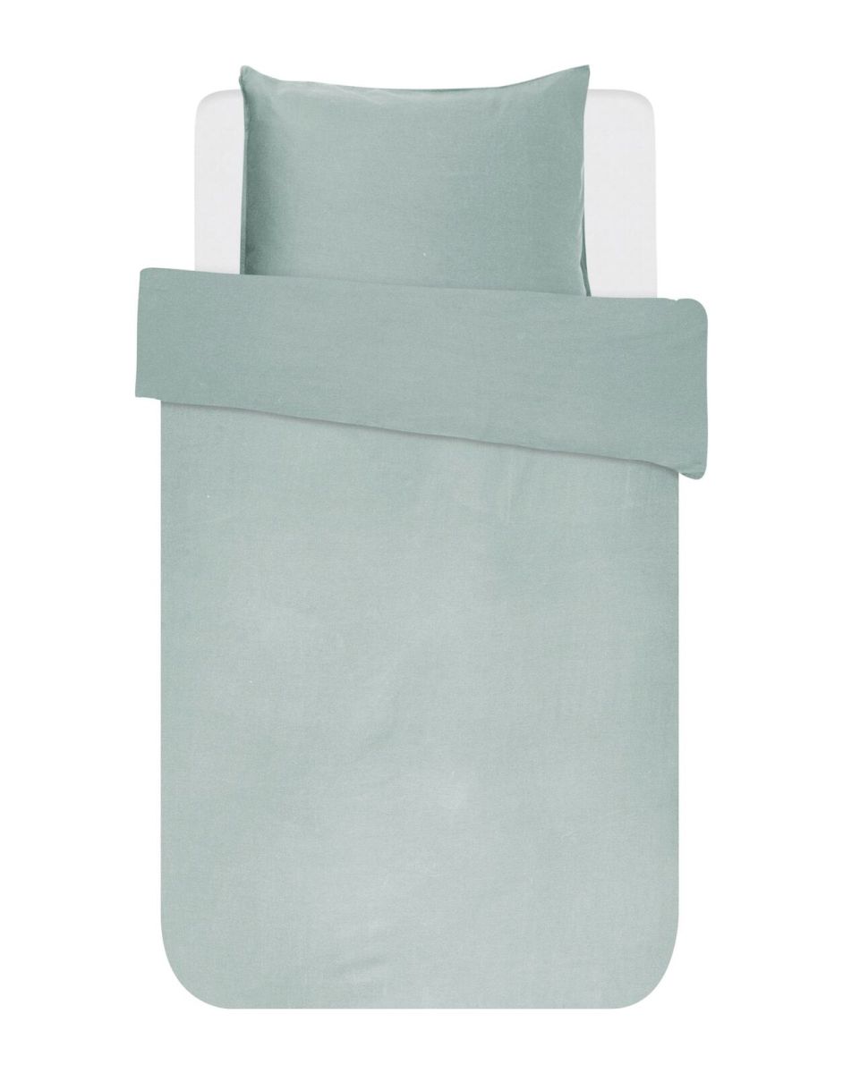 Satin Bettwäsche Minte Dusty Green 155 x 220 cm