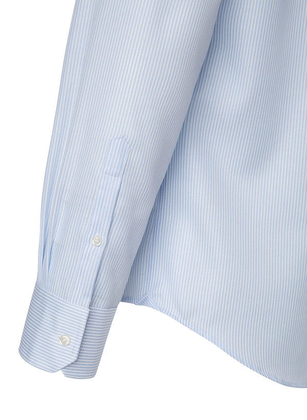 BOGGI MILANO, Hemd, Slim Fit, Baumwolle, blau-weiß gestreift