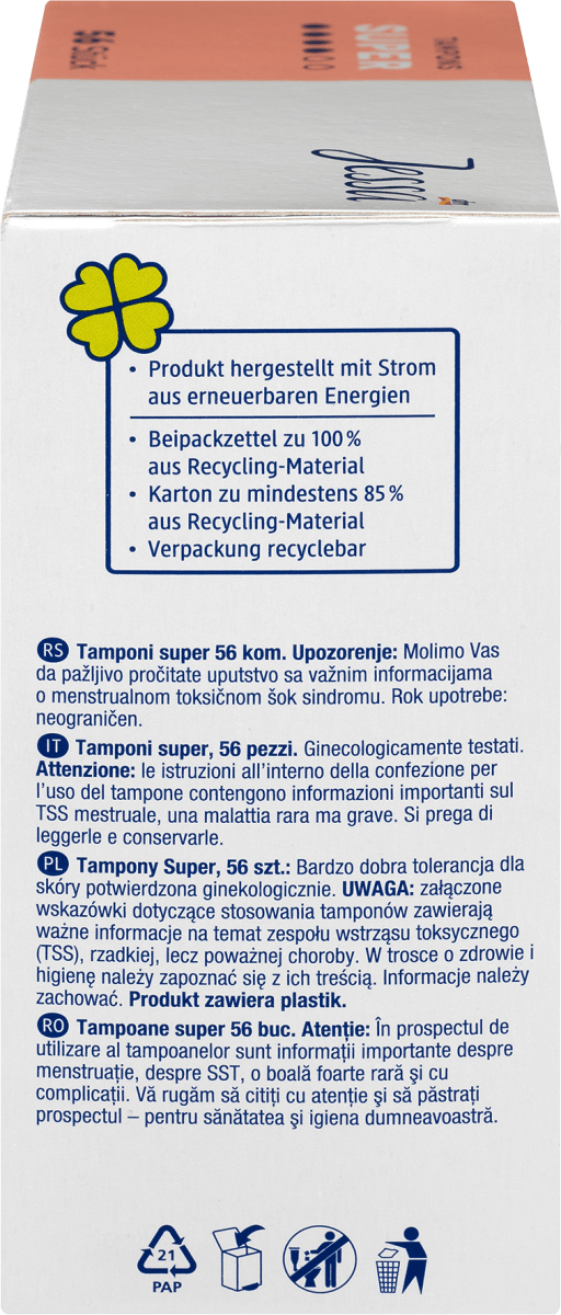 Tampons Super, 56 St