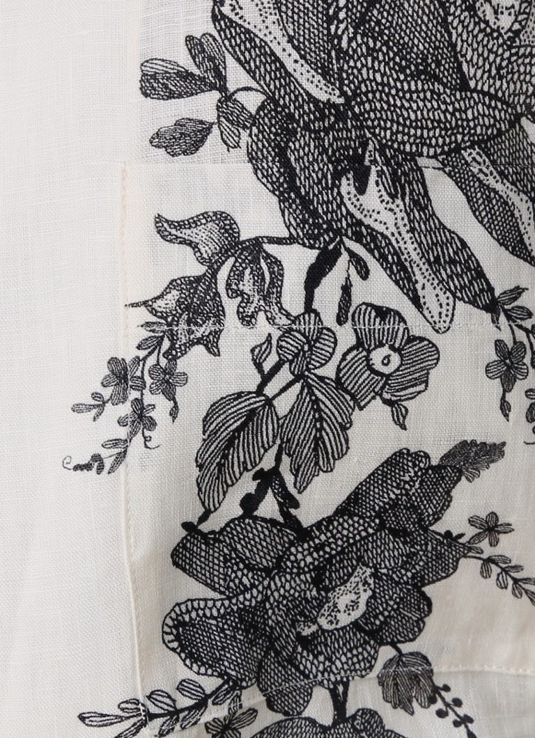 Zimmermann Linen blouse with floral print