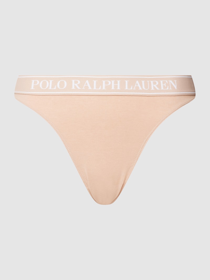 String mit elastischem Bund in rosé