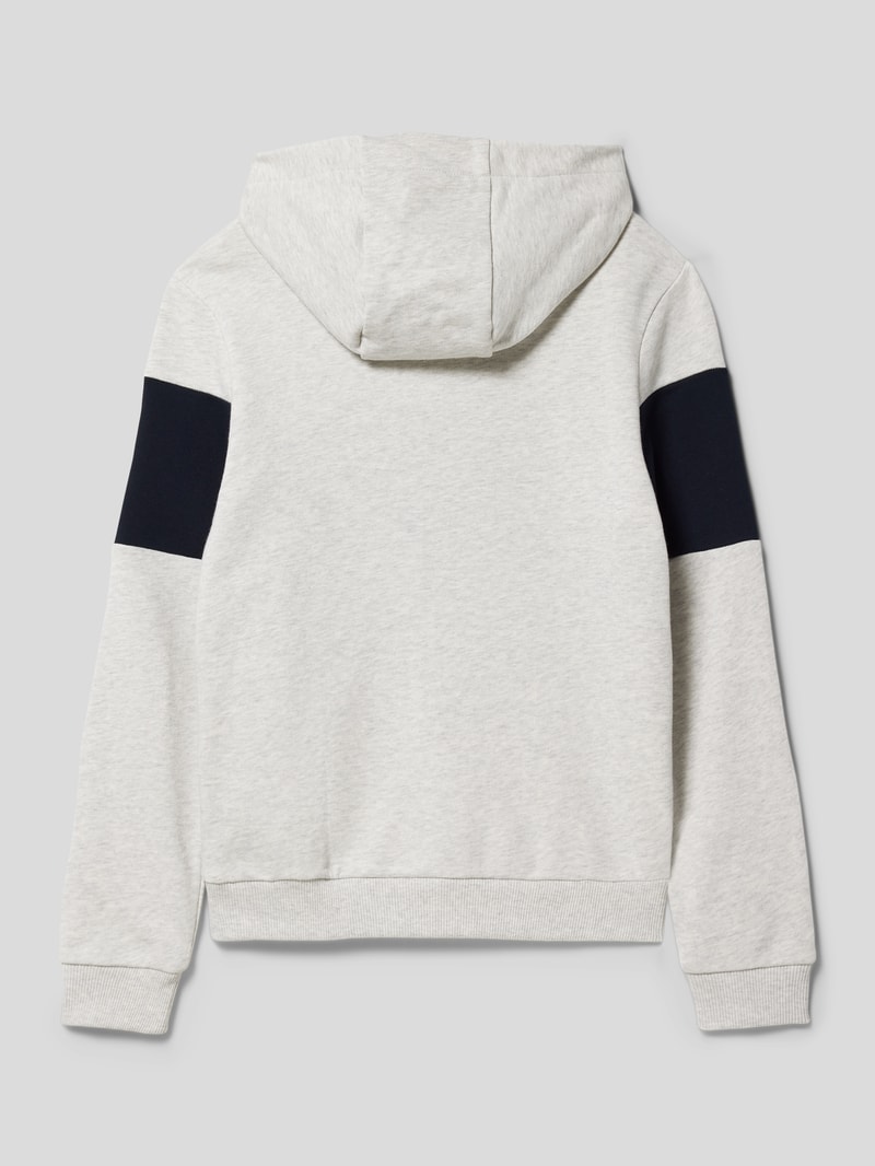 Hoodie im Colour-Blocking-Design Modell 'ESSENTIAL' in mittelgrau meliert