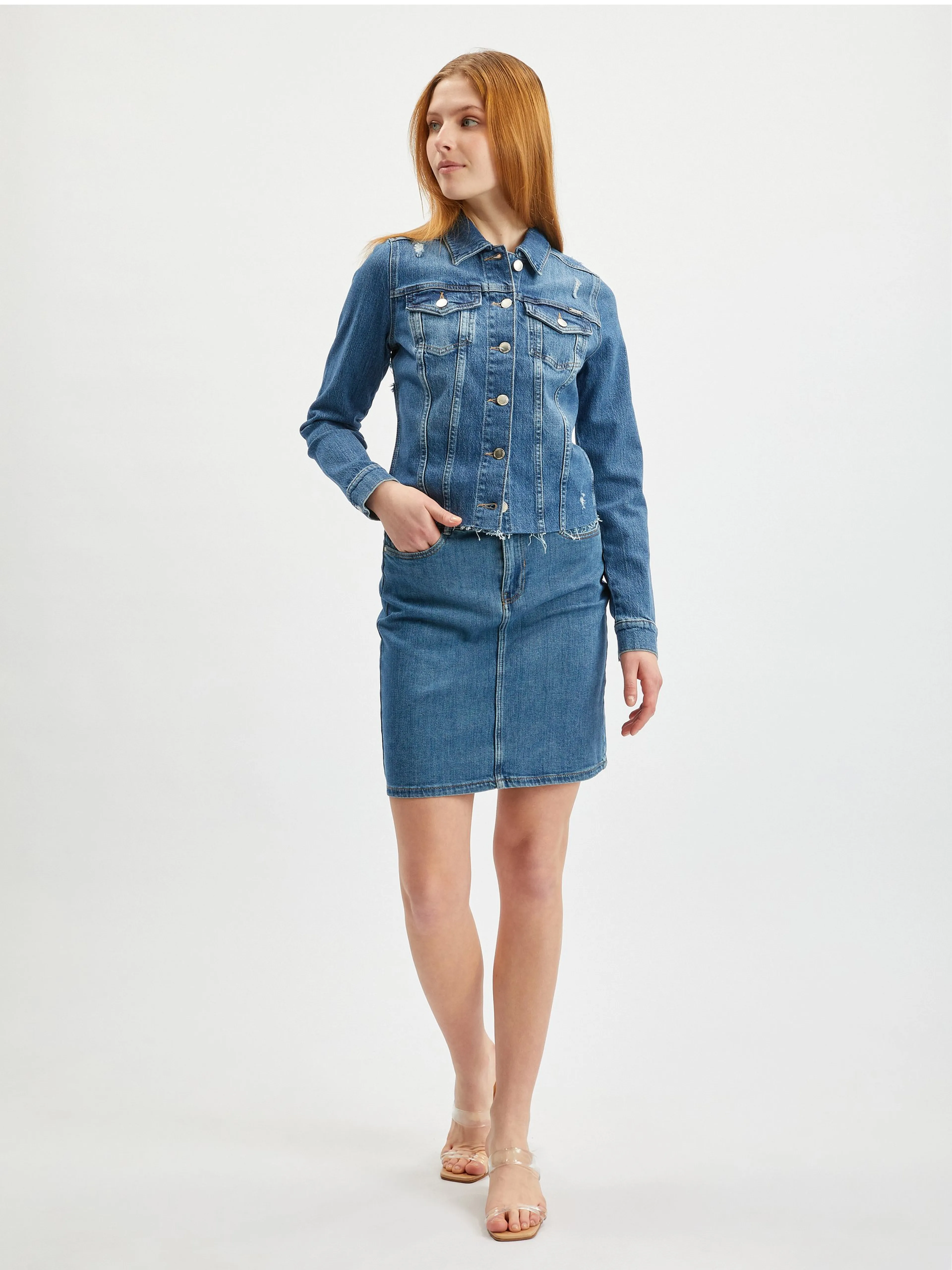 Blaue Damen-Jeansjacke ORSAY