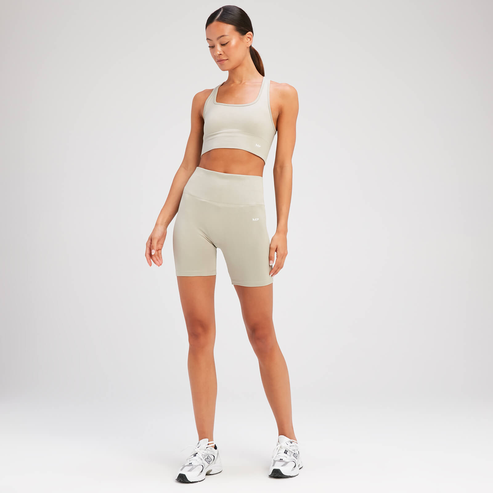 MP Women's Shape Seamless Cycling Shorts - Soft Grey