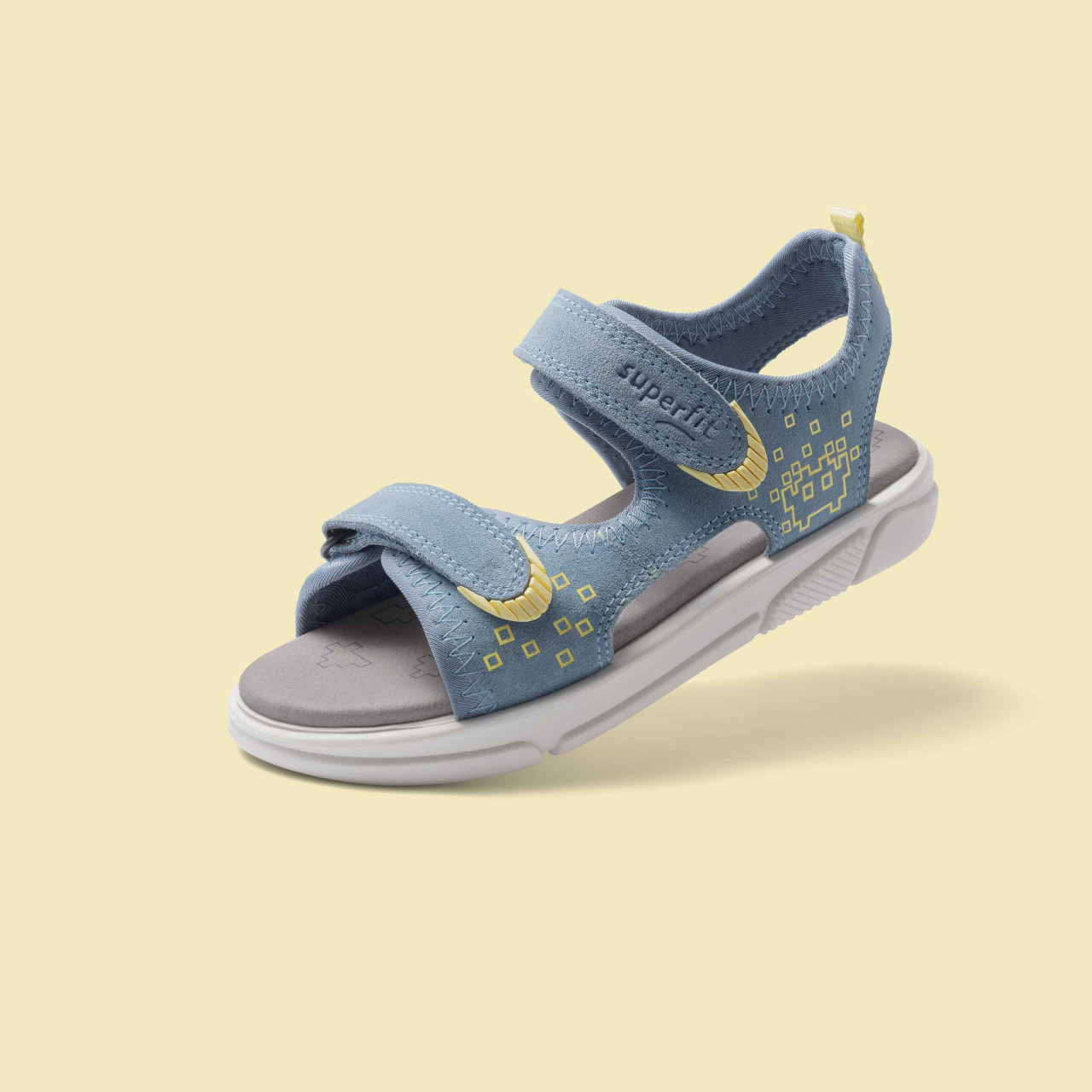 PIXIE - Blau/GelbSandale mit Klettverschluss
