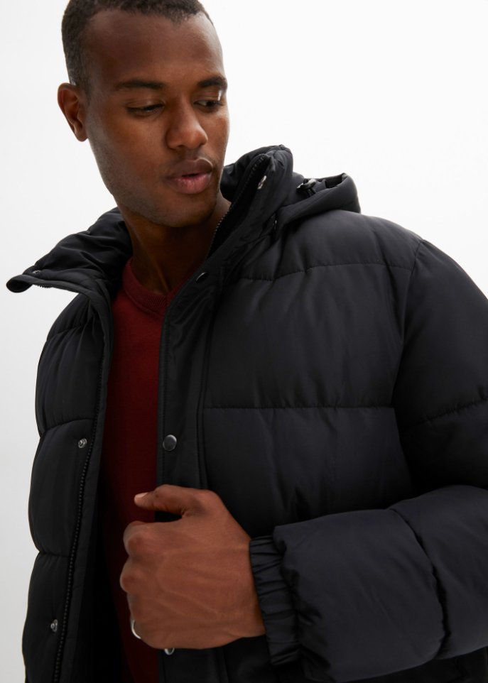 Steppjacke mit abnehmbarer Kapuze aus recyceltem Polyester