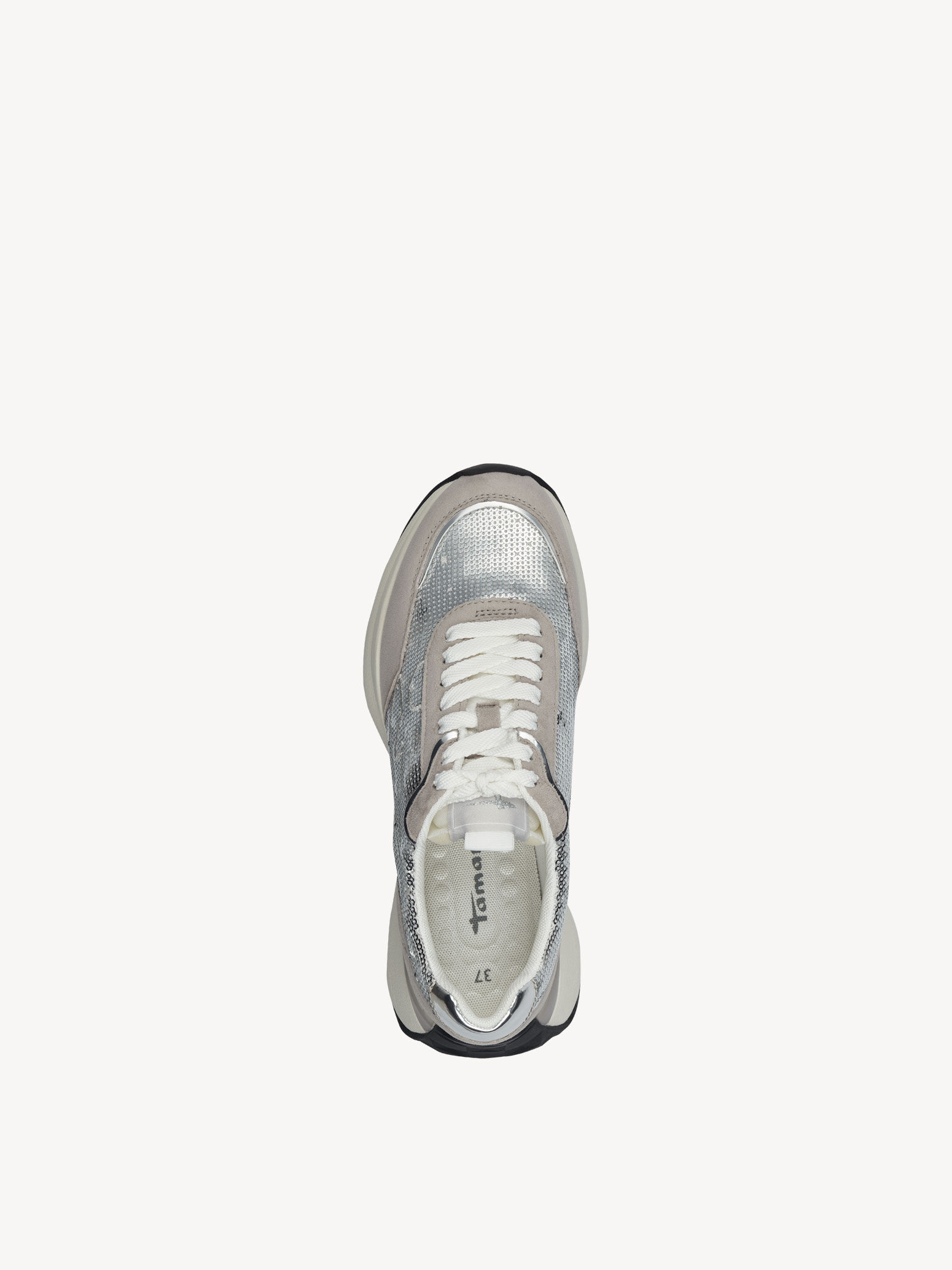 Basket en cuir - argentés