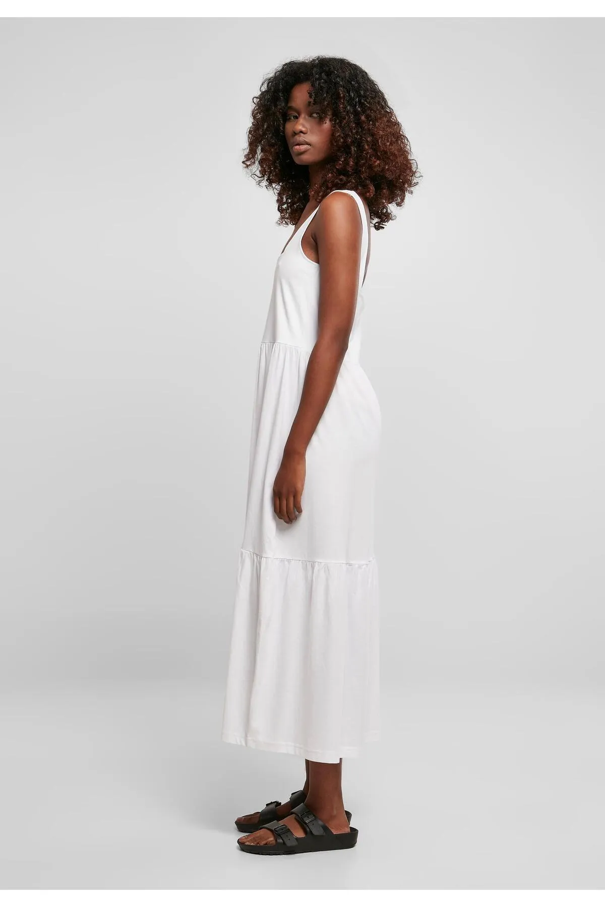 Urban Classics  Damen 7/8-langes Volant-Sommerkleid für Damen